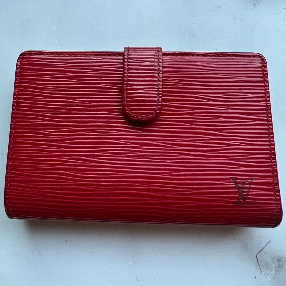 Louis Vuitton Red Epi Leather Compact Wallet